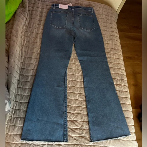 LOFT Blue Straight Leg Jeans Mid-Rise Classic - Picture 3 of 5